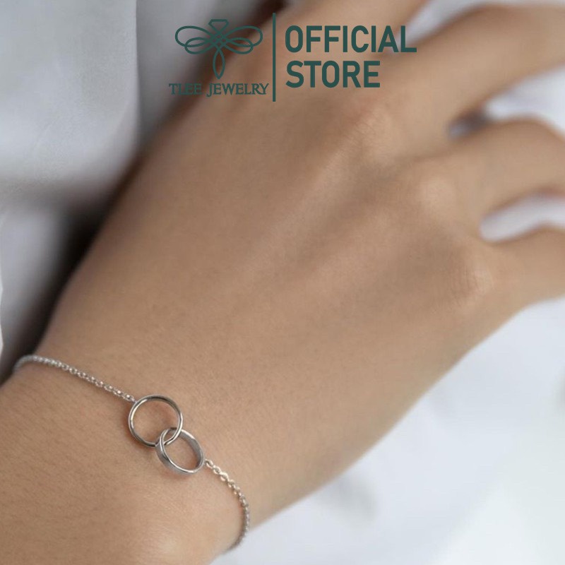 Lắc tay bạc nữ TLEE mẫu hình khối tròn lồng ghép cá tính TleeJewelry LT0134