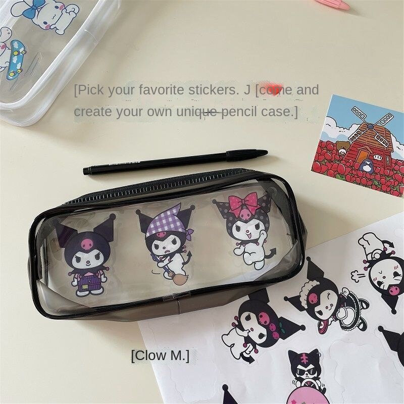 Sticker PVC Trong Suốt Chống Thấm Nước Họa Tiết Chú Chó Hồi Giáo Phong Cách Nhật Bản