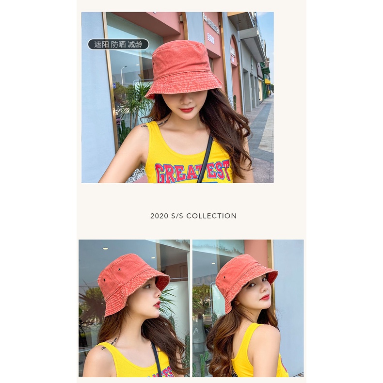 Nón Tai Bèo Kiểu Cao Bồi Hàn Quốc Thời Trang Xuân Hè Cho Nữ Dễ Phối Đồ