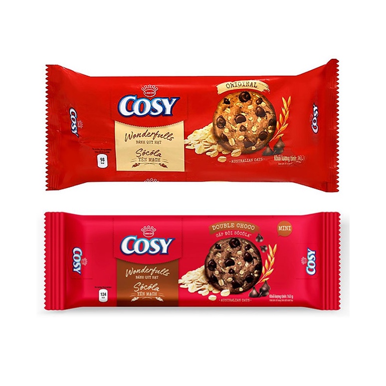 Bánh quy hạt Socola Yến Mạch Cosy gói 163,2g
