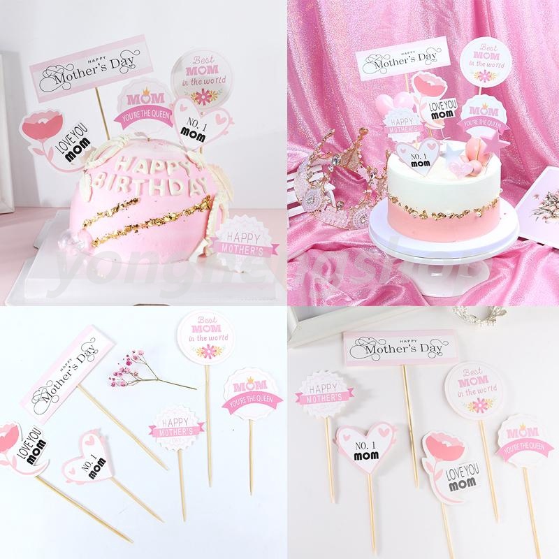 1 Set Que Cắm Trang Trí Bánh Sinh Nhật Ngày Của Mẹ