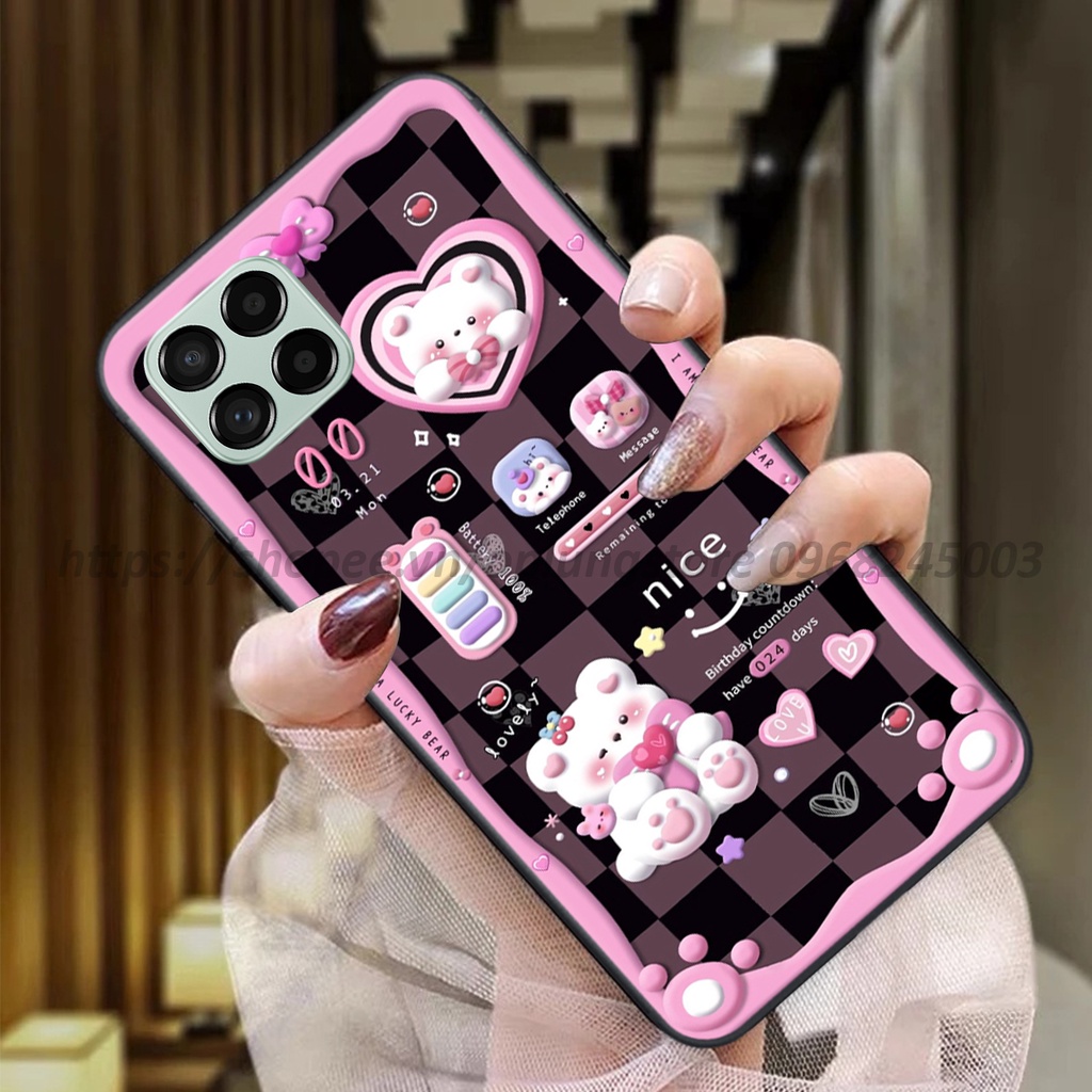 Ốp lưng Samsung M33 / M53 / M32 / M62 in hình 3D gấu,thỏ cute dễ thương
