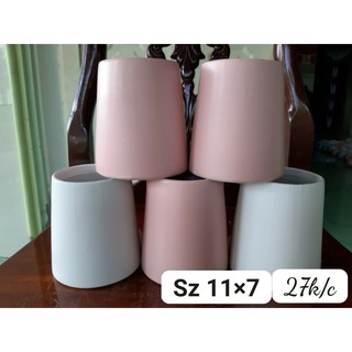 Chậu gốm trụ miệng nhỏ 11 x 7 cm