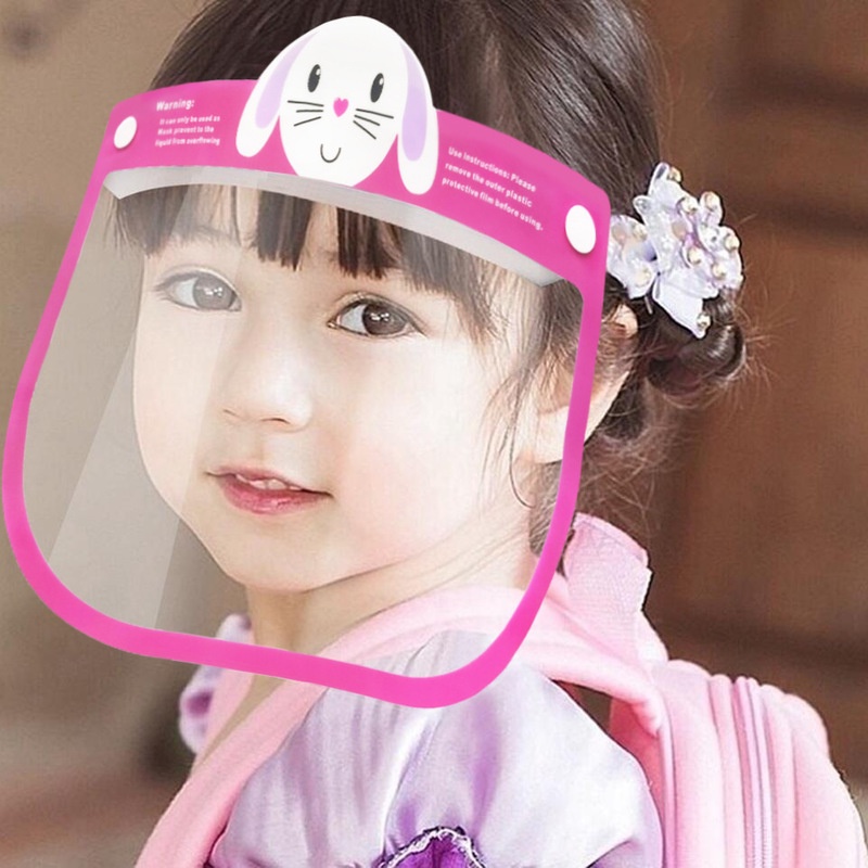 Tấm che mặt WE FLOWER trong suốt gọn nhẹ chống sương mù bảo vệ cho người lớn và trẻ em