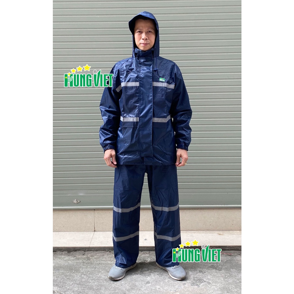 Bộ áo mưa 2 lớp phản quang chính hãng Hưng Việt