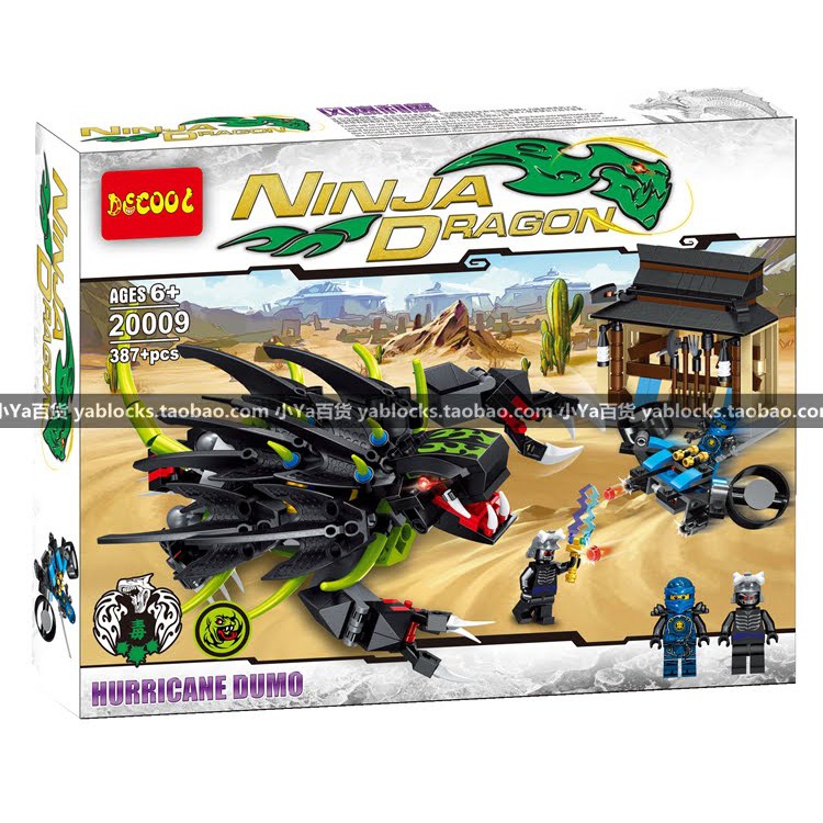 Bộ xếp hình Decool 20009 Ninjago đại chiến rồng đen  - 387 chi tiết