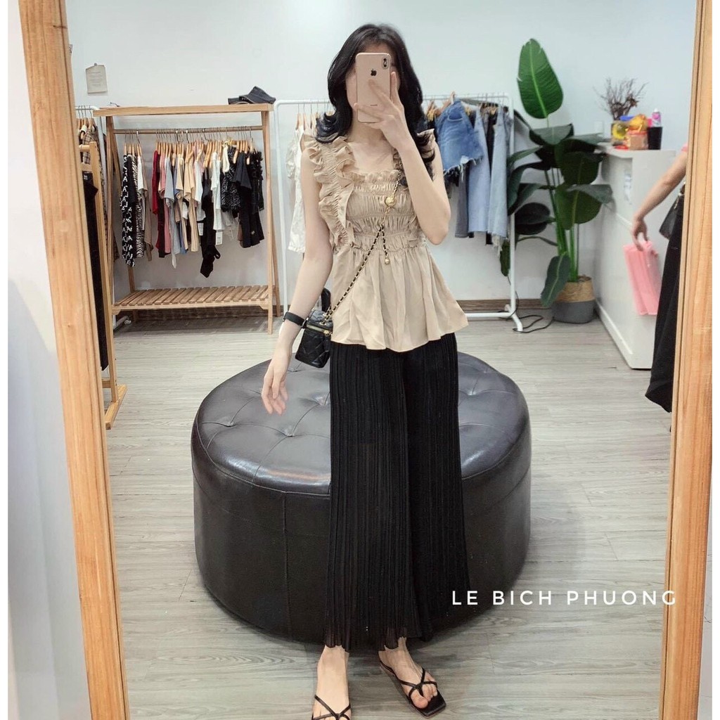 Set Đồ Nữ, Sét Áo Bèo Mix Quần Ly Ống Về Hàng, Áo Chạy Chun Free Size, Quần Dập Ly Ống Sớ. S1009 | BigBuy360 - bigbuy360.vn