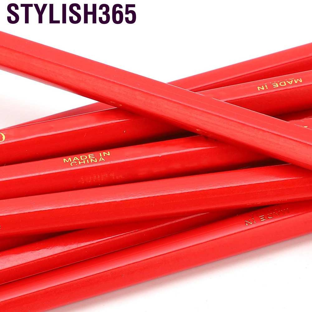 Set 10 Bút Chì Đánh Dấu Màu Đỏ Phong Cách365