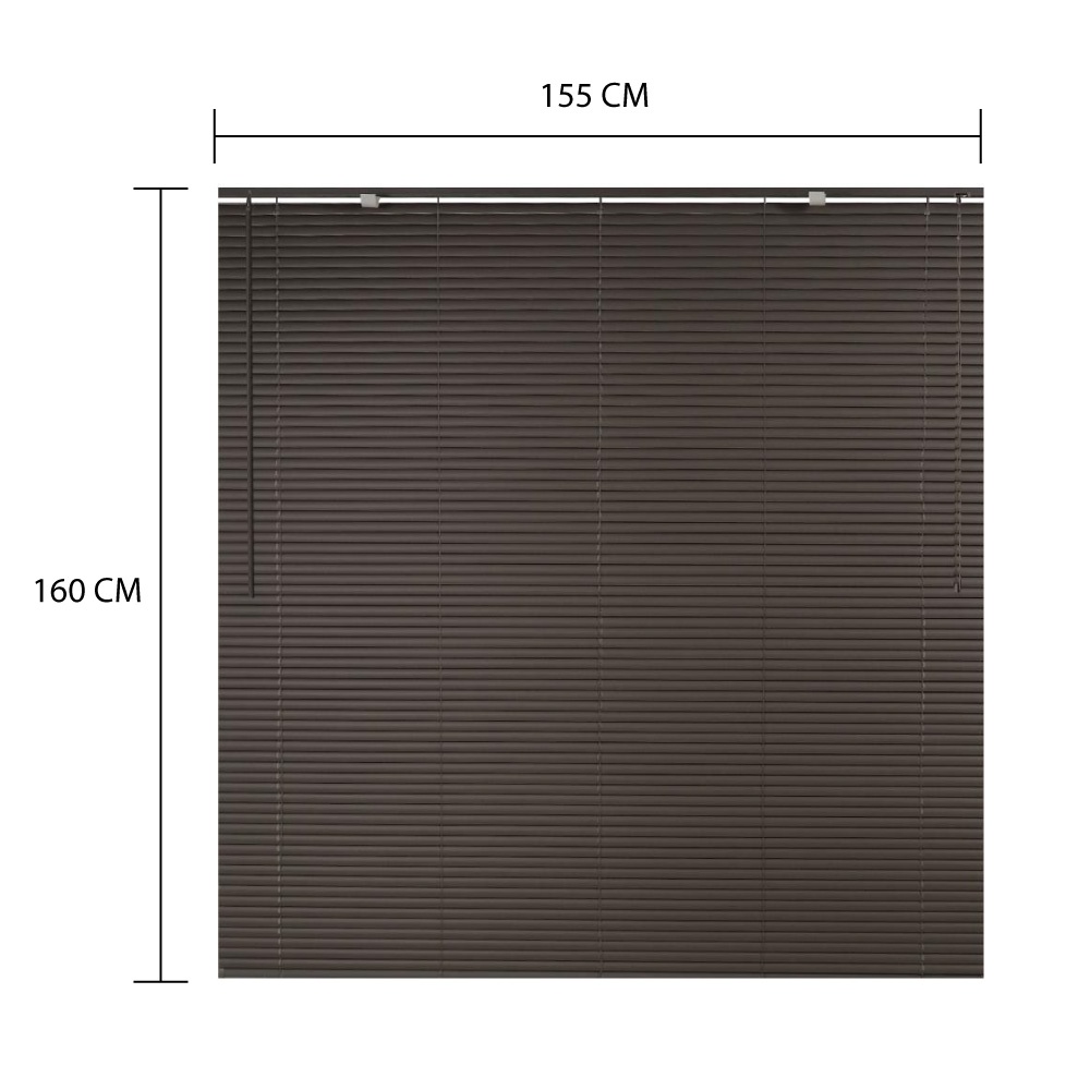 HomeBase HLS Rèm Màn cửa cuốn nhưa vinyl R155xC160cm màu nâu đậm