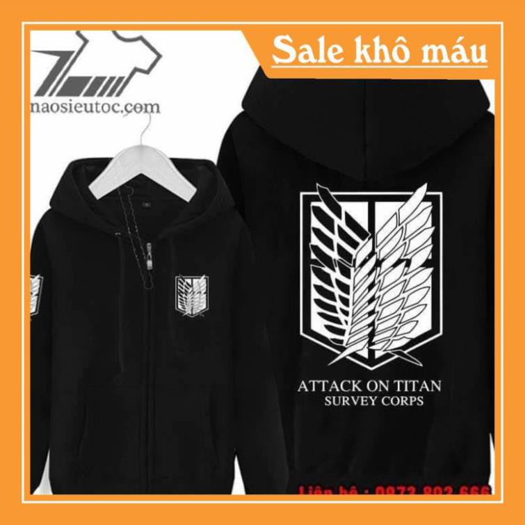 🔥BÁN CHẠY🔥 ÁO khoác áo hoodie Attack on Titan  - BST áo ANime cực HOT khuyến mại khủng giá rẻ dẹp