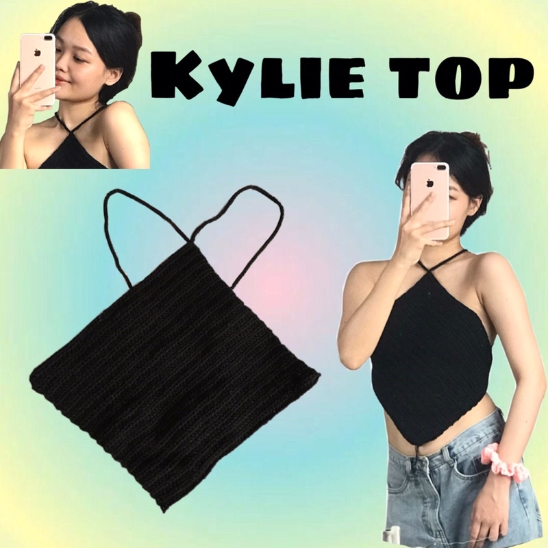 Kylie Jenner top - áo len móc handmade bắt trend