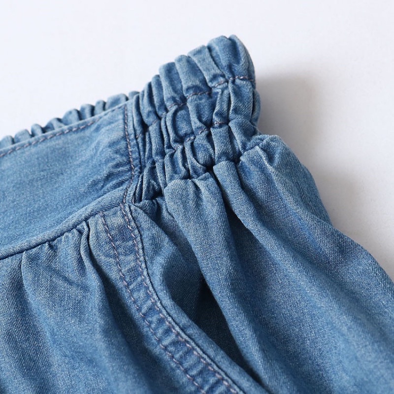 Chân váy bò bé gái 3-10 tuổi  Váy cotton 1 lớp cạp chun 0622