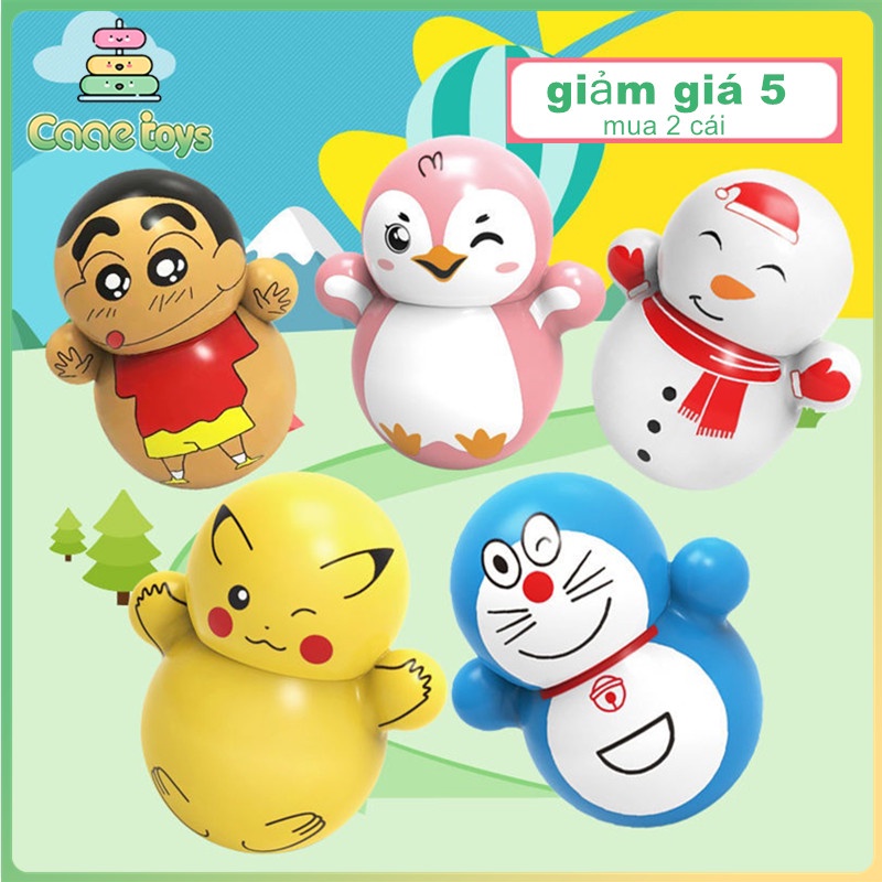 【THEO DÕI CHÚNG TÔI NHẬN voucher 5000 ₫】Đồ chơi con lật đật, đồ chơi doraemon mini cho bé (Pikachu, Doraemon, Minions) dễ thương, giá rẻ