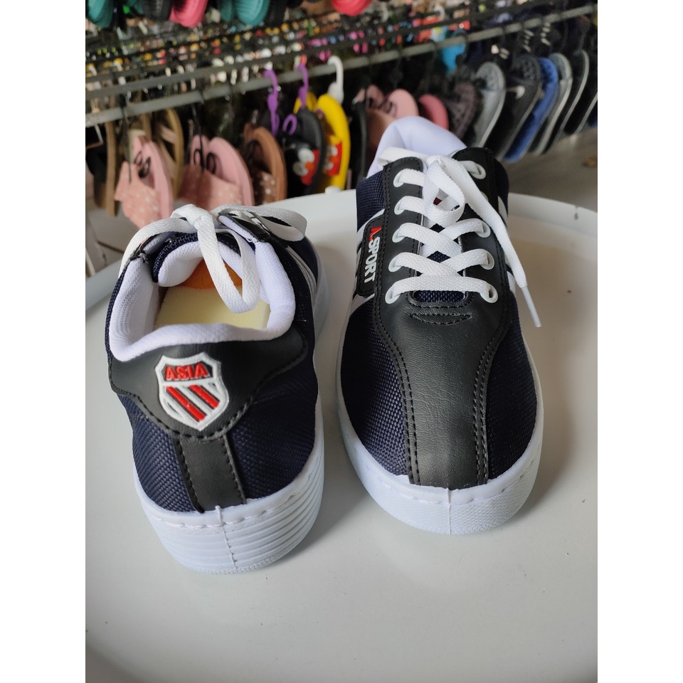 [ASIA CHÍNH HÃNG] Giày thể thao ASIA màu xanh đen, 4 sọc may size 38-43