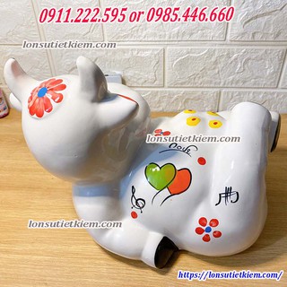 Heo đất tiết kiệm trâu sứ Bát Tràng