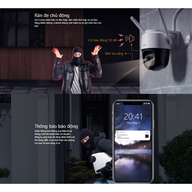 Camera IP WiFi (DAHUA) IMOU Cruiser S42FP | S22FP 4.0MP | 2.0MP - Thông Minh - Ngoài Trời - Ban Đêm Có Màu - Chính Hãng.