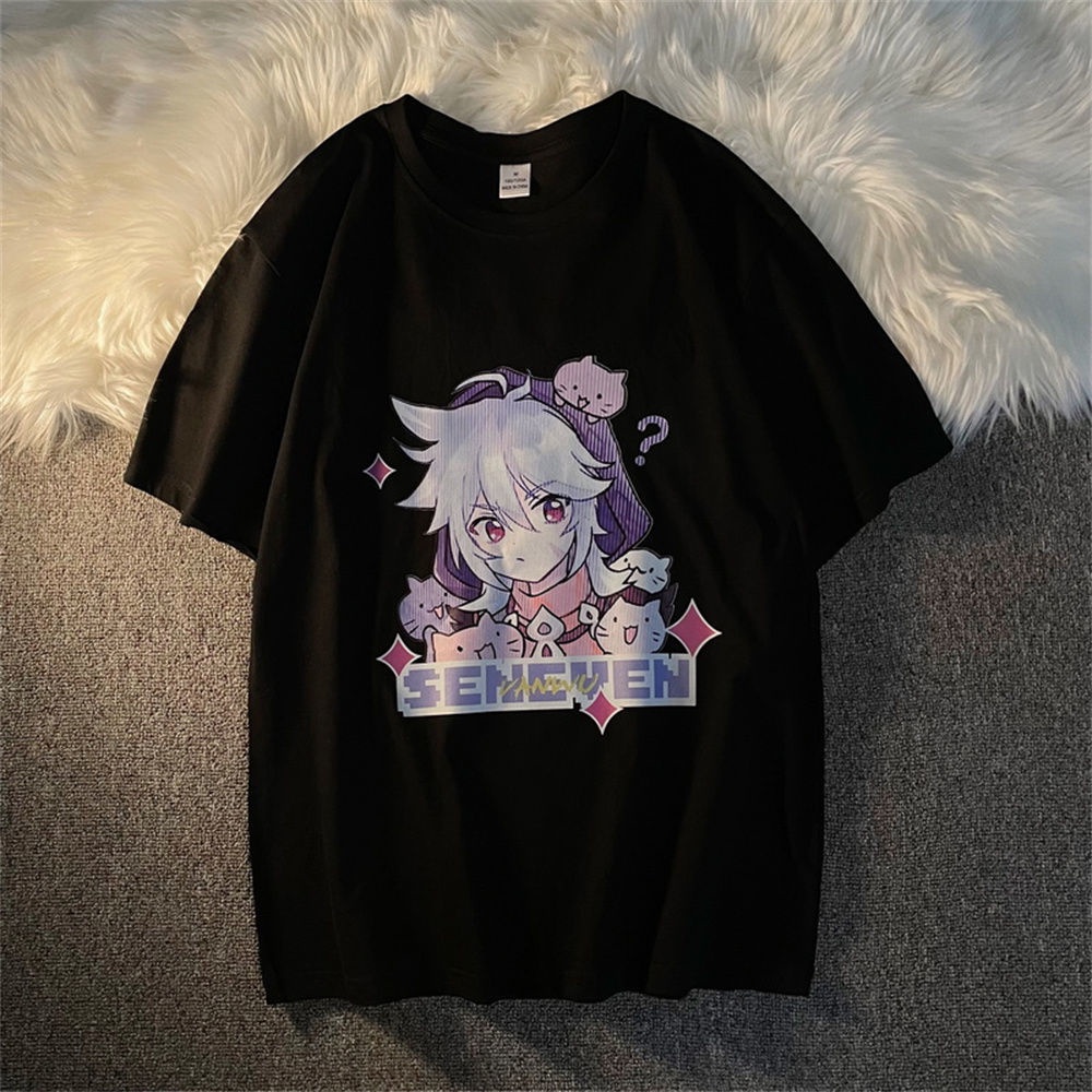 Áo Thun Tay Ngắn In Hình Anime Hai Chiều Phong Cách Nhật Bản Dành Cho Nam Nữ