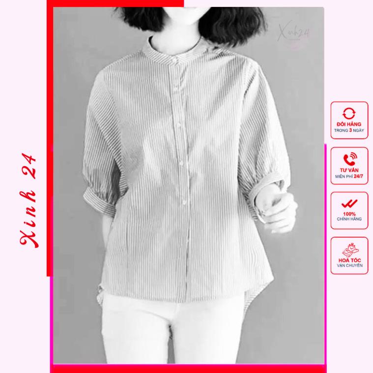 Áo Sơ Mi Tay Lỡ Dáng Suông, thiết kế kẻ sọc, họa tiết cá tính | BigBuy360 - bigbuy360.vn