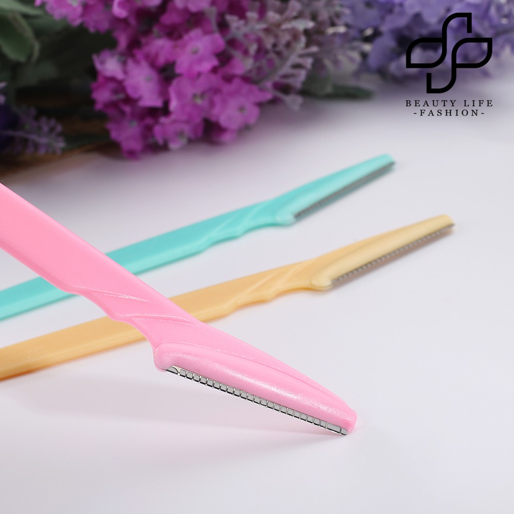 Set 3 Dao Cạo Lông Mày Bằng Thép Không Gỉ Tiện Dụng