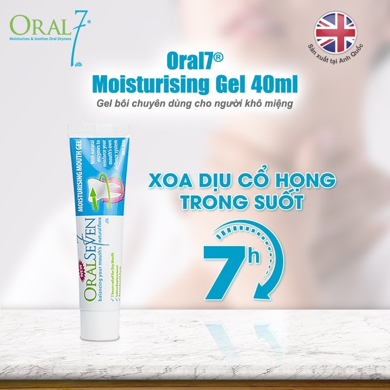 Gel bôi cao cấp dành cho người khô miệng, nước bọt nhân tạo hỗ trợ cân bằng hệ sinh thái trong miệng Oral7