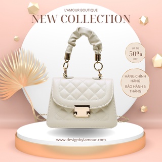 Túi Xách Nữ Đeo Chéo Quai Xách Đeo Vai Trần Trám Khoá Vàng Nắp Gập Da Mềm Trẻ Trung Đơn Giản Công Sở Cao Cấp Hàn Quốc 02