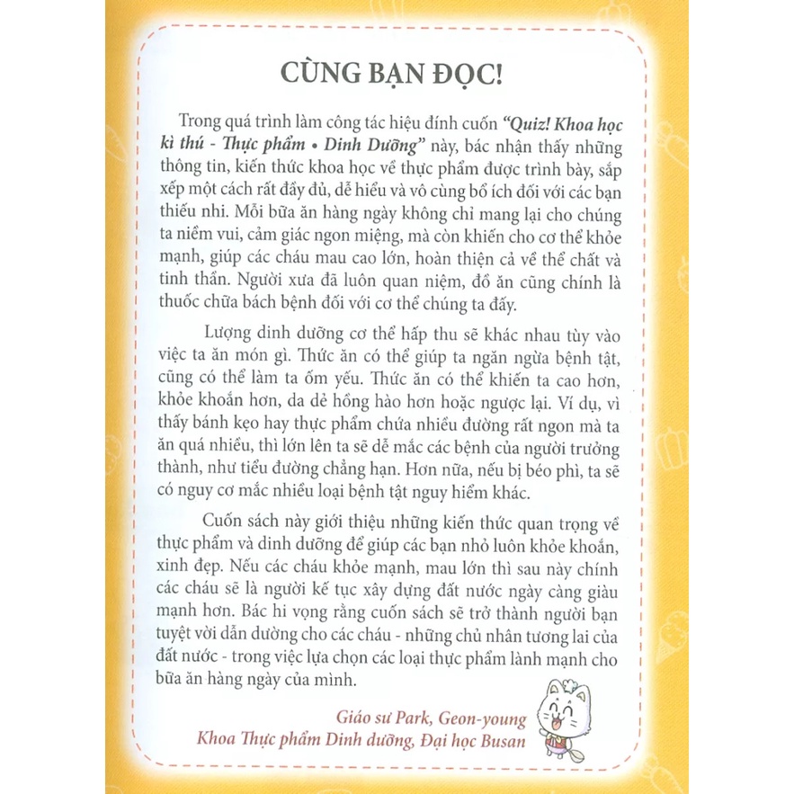 Sách Quiz! Khoa Học Kì Thú: Thực Phẩm Dinh Dưỡng