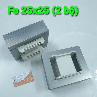 Combo 2 bộ. Phe biến áp 25x25. Gồm fe + khuôn nhựa để quấn biến áp. 2 Bộ fe 2,5x2,5 hiệu suất cao