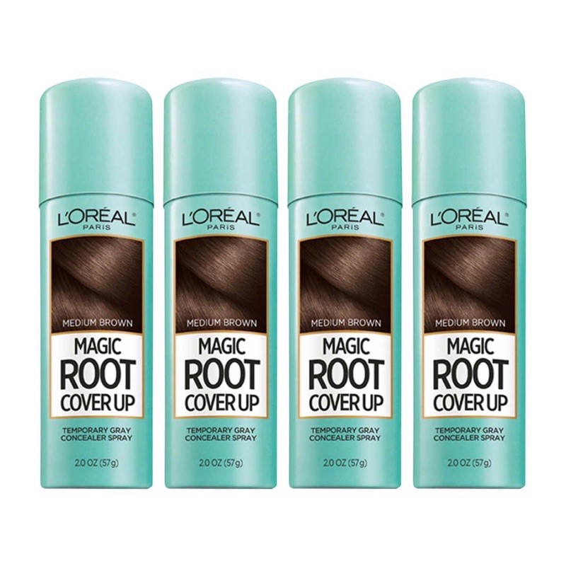 Chai xịt nhuộm chân tóc bạc tạm thời Loreal Magic Root Coveru Up (nâu vừa-nâu đậm-đen)