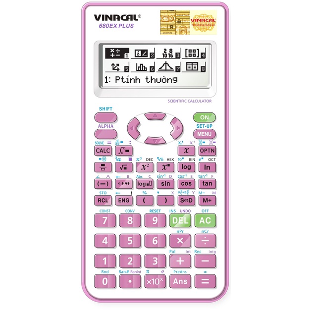 Máy tính cầm tay VINACAL 680 EX PLUS, máy tính cầm tay học sinh chính hãng