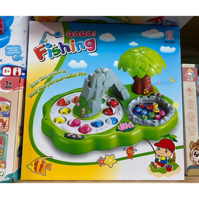 Đồ chơi câu cá hòn non bộ - 2 hồ