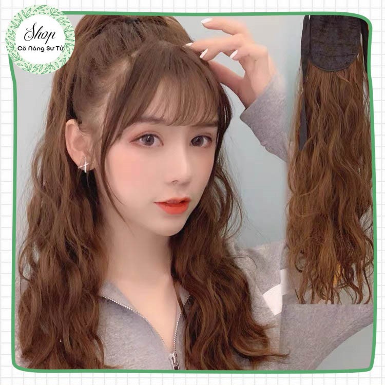 Tóc giả nữ dài xoăn 60cm – Đuôi tóc giả buộc xù, phụ kiện cho tóc mỏng, ngắn - Cô nàng sư tử