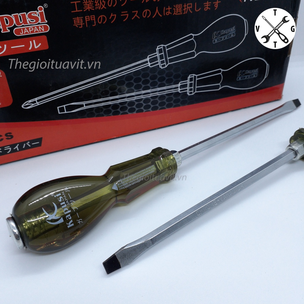 Tua vít đóng Kapusi 6x150mm 8x200mm đầu cộng , dẹt
