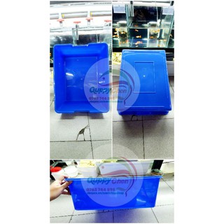 Khay nhựa nuôi cá xanh dương 25L 47x37x16cm