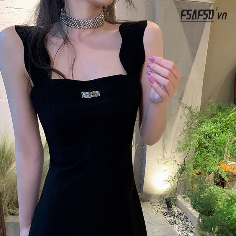 Đầm Đen Nhấn Eo Tôn Dáng Thời Trang Cho Nữ