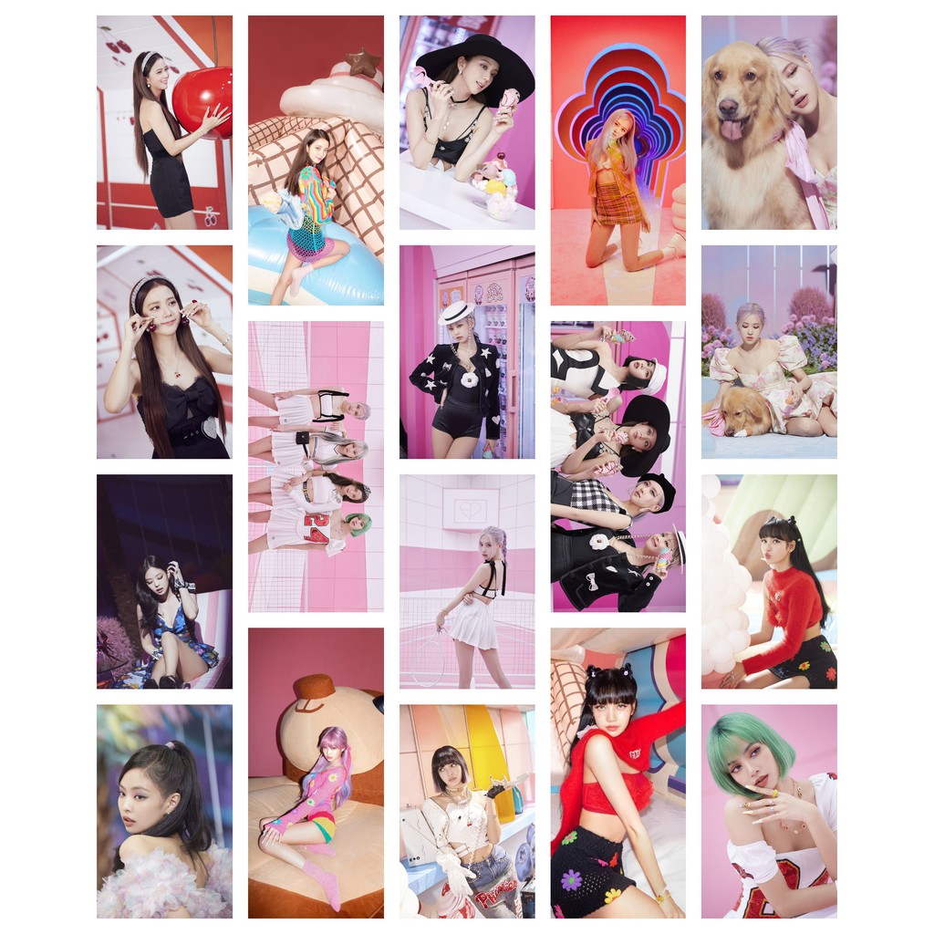 Lomo card 18 ảnh BLACKPINK - Ice Cream MV Behind