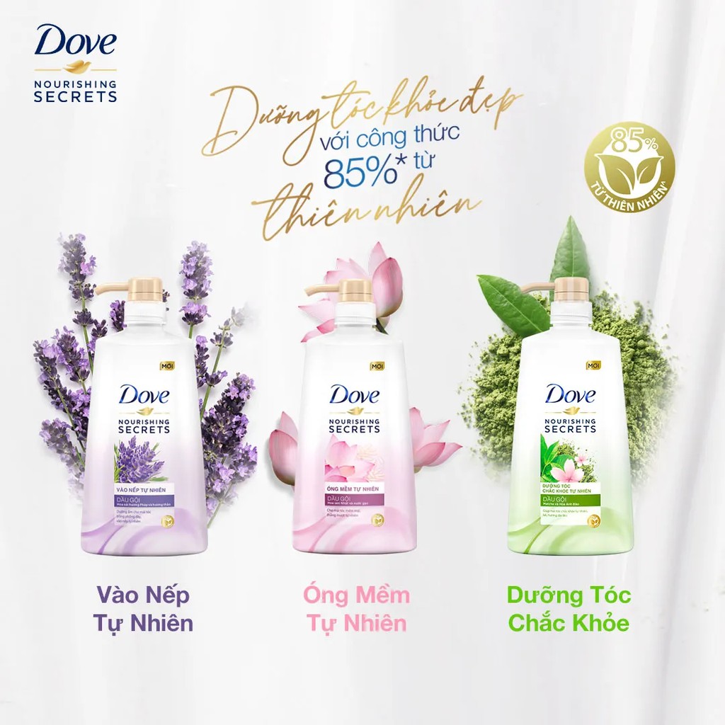 Kem xả Dove Matcha và Hoa Anh Đào - Dưỡng Tóc Chắc Khỏe Tự Nhiên 610gr