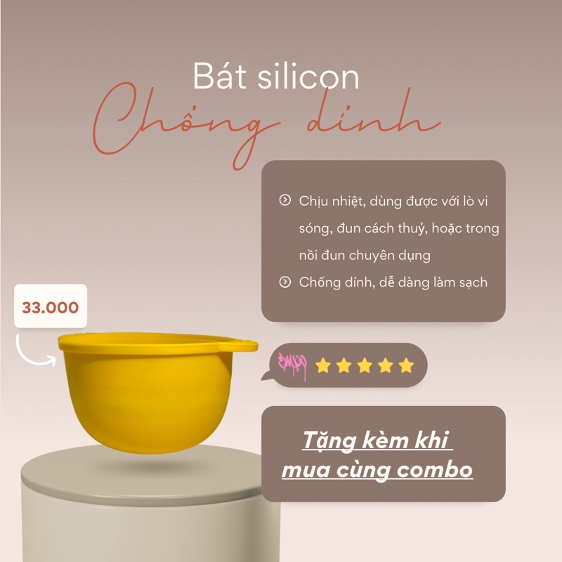 Bát silicon chống dính đun wax