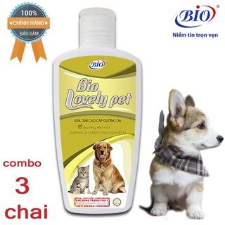 Combo 3 Chai Sữa Tắm Bio Lovely giúp dưỡng lông siêu mượt, khử mùi hôi cho chó mèo-79306