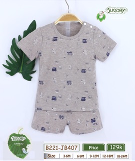 Bộ cộc tay bé trai/gái chất liệu bambo