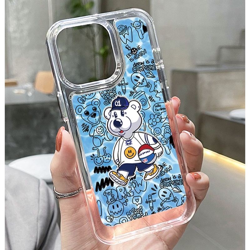 Ốp Điện Thoại Trong Suốt Hình Gấu Vũ Trụ Cho iphone 11 13 7 8 Plus 12 13Pro Max X XS Max 7 8 SE 2020