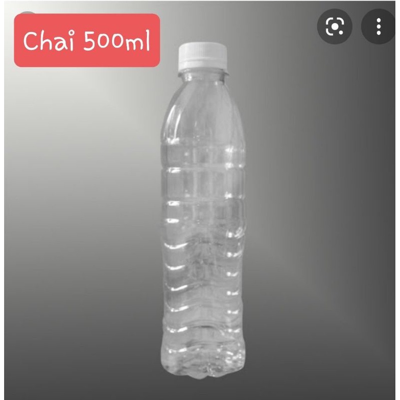 Chai 450ml Nhựa kèm nắp trắng