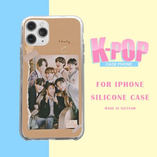 Ốp lưng BTS Family iPhone12promaxXS XR nữ 8plus mềm 7Plus X XR Xs Max 6 6s BLUBTS0737