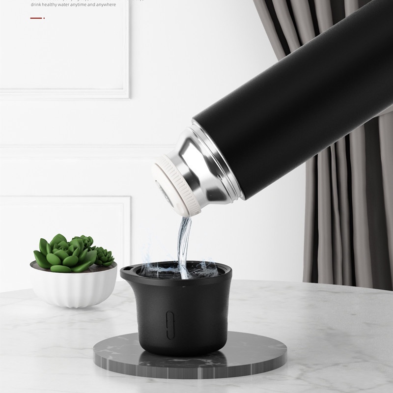 Bình giữ nhiệt kiểu dáng basic 500ml có kèm nắp cốc giữ nhiệt 15h