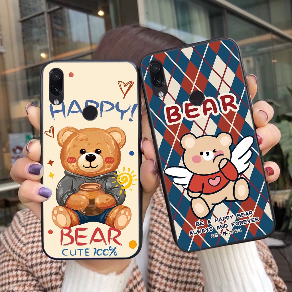 Ốp lưng Xiaomi Mi 8 / MI 8 SE / Mi 8 Lite in hình cute, chú gấu tinh nghịch siêu chất siêu rẻ