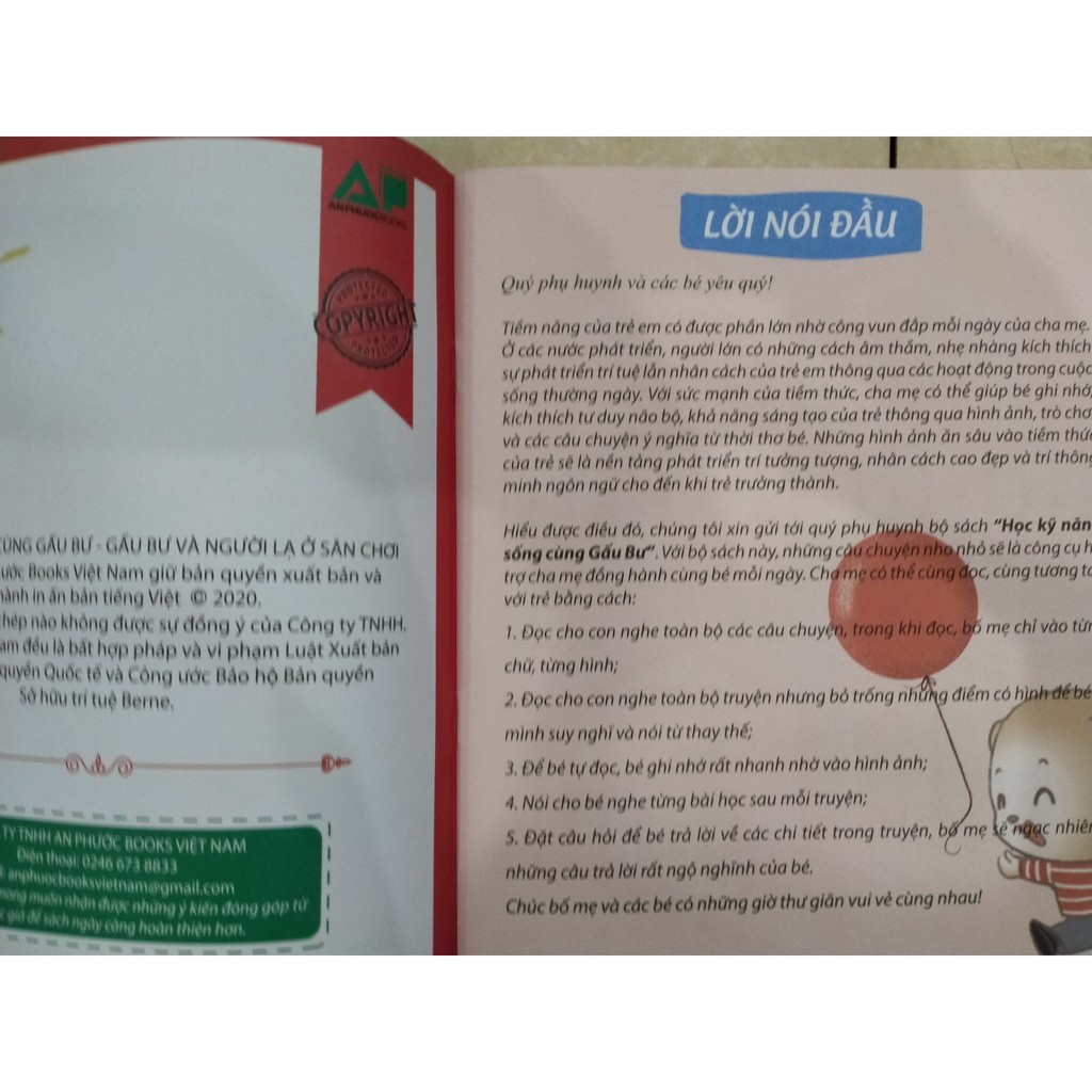 Sách - Gấu bư và người lạ ở sân chơi ( học kỹ năng sống )