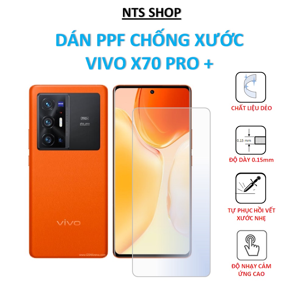 Dán PPF chống xước màn hình VIVO X70 Pro+