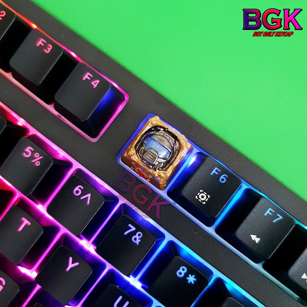 Keycap Lẻ Doom Slayer V2 Xuyên LED cực đẹp ( keycap resin độc lạ )( Keycap Artisan )