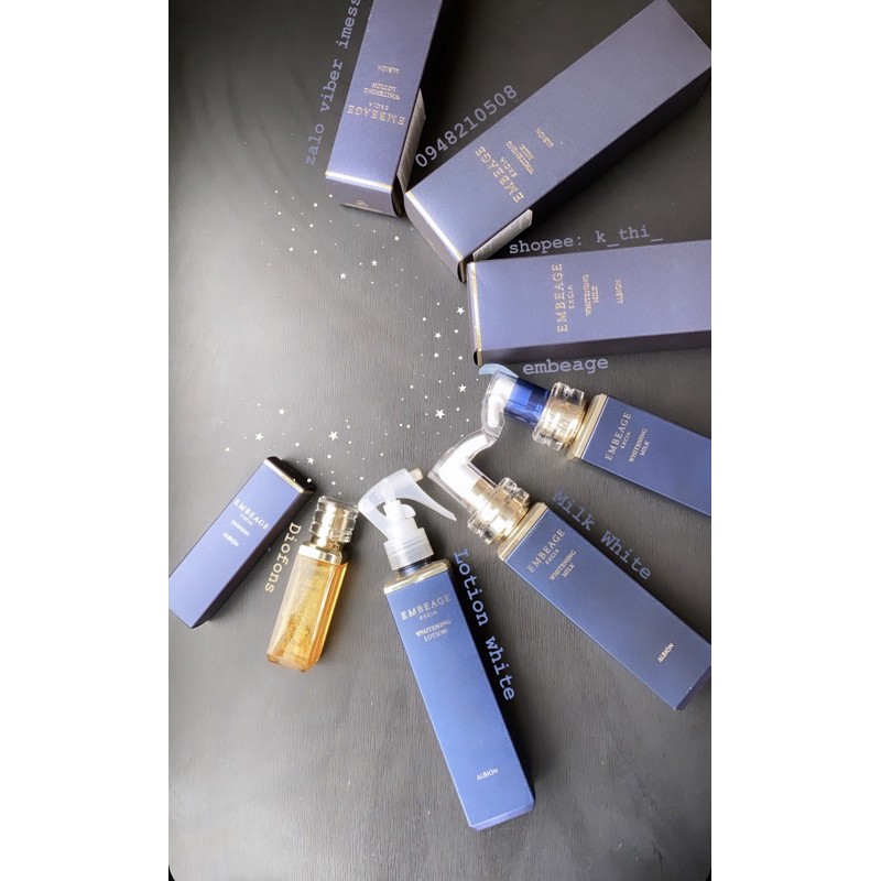 FULLSIZE - Embeage white sữa dưỡng và lotion fullsize