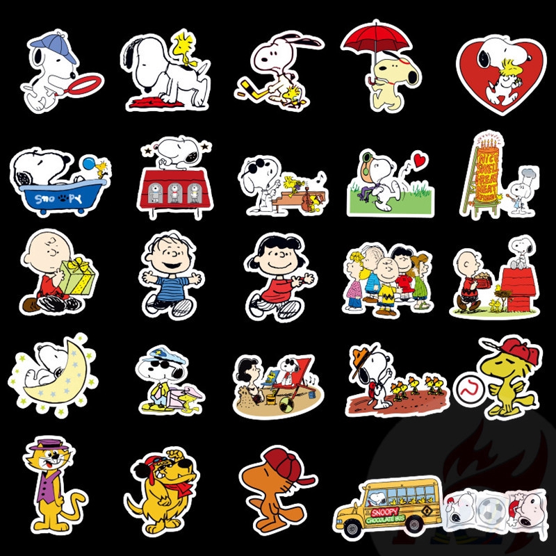 100Pcs/Set ❉ Snoopy Stickers ❉ Cartoon DIY Mixed Luggage Laptop Skateboard Decals Doodle Stickers