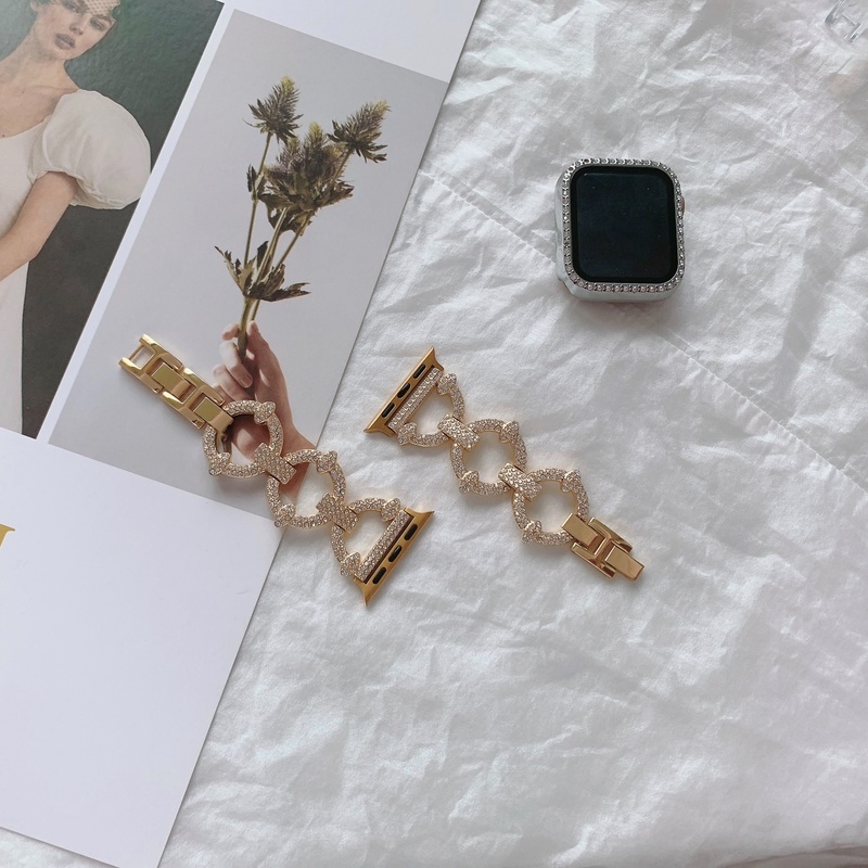 Dây Đeo Đồng Hồ Bằng Kim Loại Cho Apple Watch Band Series 7 6 SE 5 4 3 41mm 45mm 40mm 44mm 42/38mm